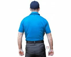 Smitty Umpire Smitty NCAA Softball Short Sleeve Body Flex Men's Umpire Shirt - Bright Blue -UMPLIFE Shop S345 BB Smitty NCAA Softball Short Sleeve Body Flex Mens Umpire Shirt Bright Blue back 1