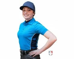 Smitty Umpire Smitty NCAA Softball Short Sleeve Body Flex Women's Umpire Shirt - Bright Blue