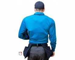 Smitty Umpire Smitty NCAA Softball Long Sleeve Body Flex Men's Umpire Shirt - Bright Blue -UMPLIFE Shop S347 BB Smitty NCAA Softball Long Sleeve Body Flex Mens Umpire Shirt Bright Blue back plate