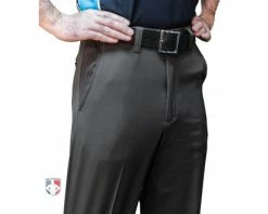 Smitty Umpire Smitty Performance Poly Spandex Charcoal Grey Flat Front Combo Umpire Pants