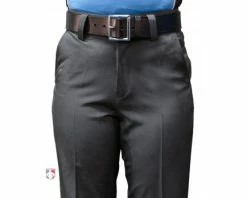 Smitty Umpire Smitty Women's Performance Poly Spandex Charcoal Grey Flat Front Plate Umpire Pants