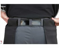 Smitty Umpire Smitty Performance Poly Spandex Charcoal Grey Plate Umpire Pants -UMPLIFE Shop S392 SMITTY PERFORMANCE POLY SPANDEX CHARCOAL GREY PLATE UMPIRE PANTS BACK CLOSE UP 2