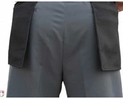 Smitty Umpire Smitty Performance Poly Spandex Charcoal Grey Plate Umpire Pants -UMPLIFE Shop S392 SMITTY PERFORMANCE POLY SPANDEX CHARCOAL GREY PLATE UMPIRE PANTS BACK CLOSE UP