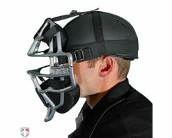 ALL-STAR Umpire Gear All-Star Cobalt Umpire Skull Cap 14 ALL-STAR Umpire Gear All-Star Cobalt Umpire Skull Cap -UMPLIFE Shop SC900UMP All Star Cobalt Umpire Skull Cap Side View with Mask