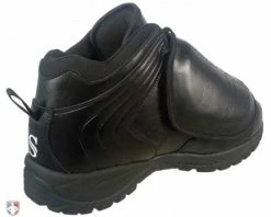 Smitty Umpire Smitty All-Black Mid-Cut Umpire Plate Shoes -UMPLIFE Shop SM Plate Back Angled Inside