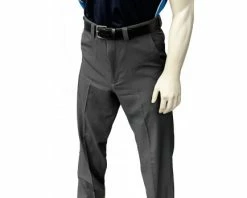 Smitty Umpire Smitty Performance Poly Spandex Charcoal Grey Flat Front Base Umpire Pants -UMPLIFE Shop Smitty Performance Poly Spandex Charcoal Grey Flat Front Umpire Pants
