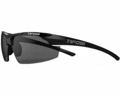 Tifosi Optics Tifosi Track Sunglasses - Gloss Black / Smoke -UMPLIFE Shop TIF TRACK GB Tifosi Track Sunglasses Gloss Black Smoke Front Angled View