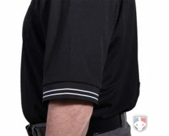 Smitty Umpire Smitty Pro Knit Umpire Shirt - Black -UMPLIFE Shop U126 BK Sleeve