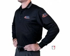 Illinois (IHSA) Long Sleeve Umpire Shirt - Black -UMPLIFE Shop USA301ILL BK Illinois IHSA Long Sleeve Umpire Shirt Black