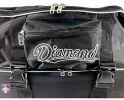 Diamond Umpire Gear Diamond Ultimate 33" Wheeled Umpire Equipment Bag With Telescopic Handle -UMPLIFE Shop WHLDLX UMP 33 Diamond Ultimate 33 Wheeled Umpire Equipment Bag with Telescopic Handle Close Up Pocket