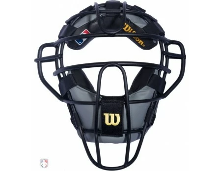 Wilson Umpire Gear Wilson MLB Black Dyna-Lite Aluminum Umpire Mask With Black And Grey Wrap Around 1 Wilson Umpire Gear Wilson MLB Black Dyna-Lite Aluminum Umpire Mask With Black And Grey Wrap Around