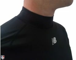New Balance Referee And Umpire Shoes New Balance Challenger Mock Neck Short Sleeve Compression Shirt -UMPLIFE Shop tmmt717 NB MOCK close up neck